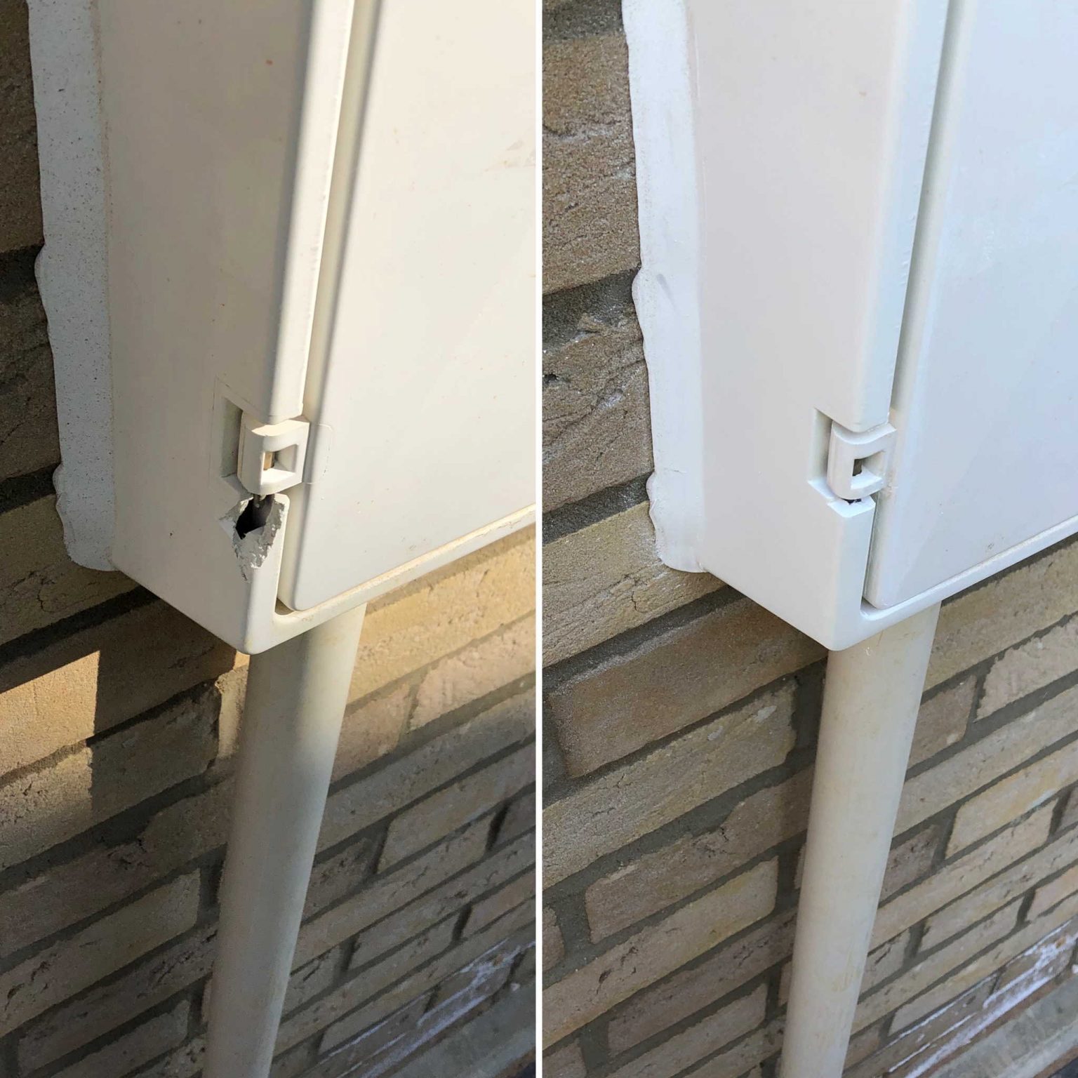 Meter Box Hinge Repair