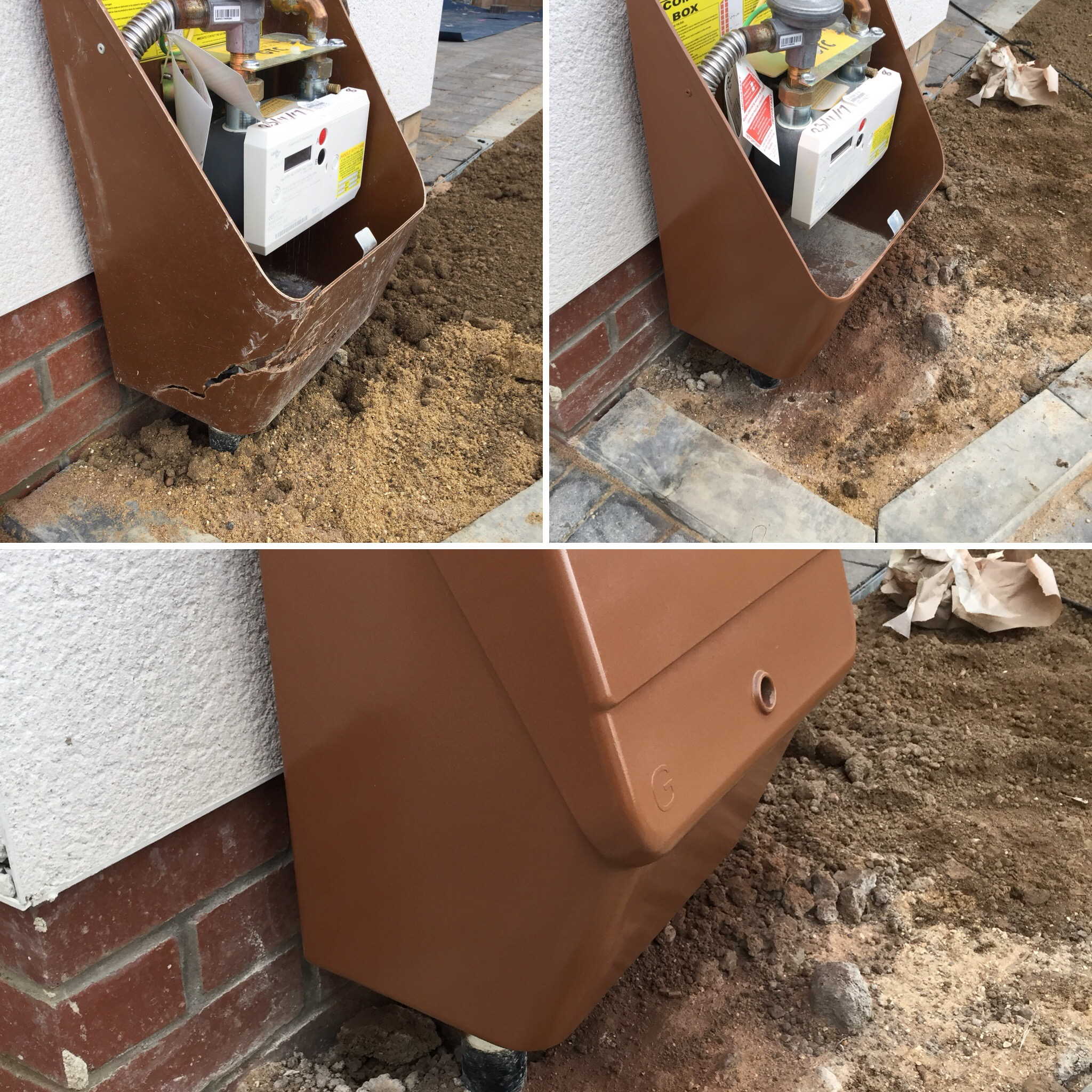 Crushed Gas Meter Box