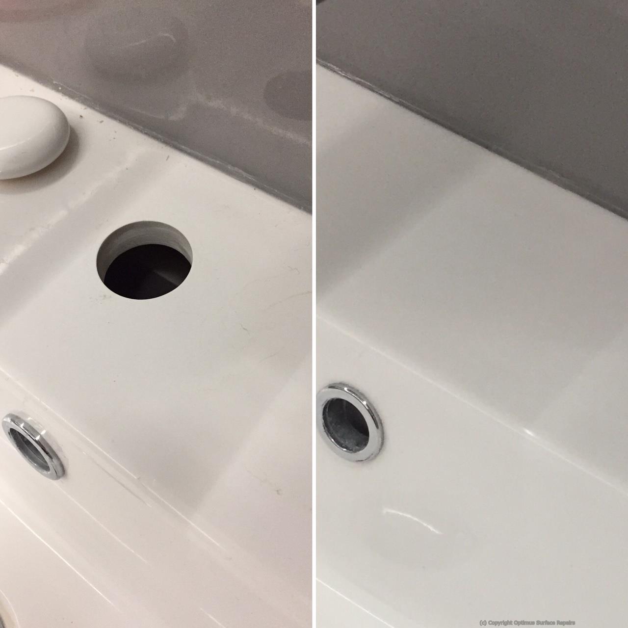 Repaired Hole in Sink
