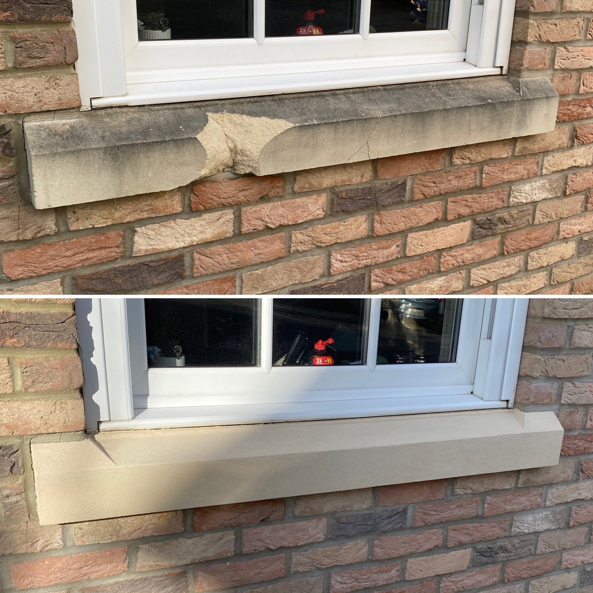 Badly Damaged Stone Cill Repairs