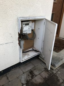 Broken meter box