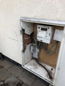 Broken meter box