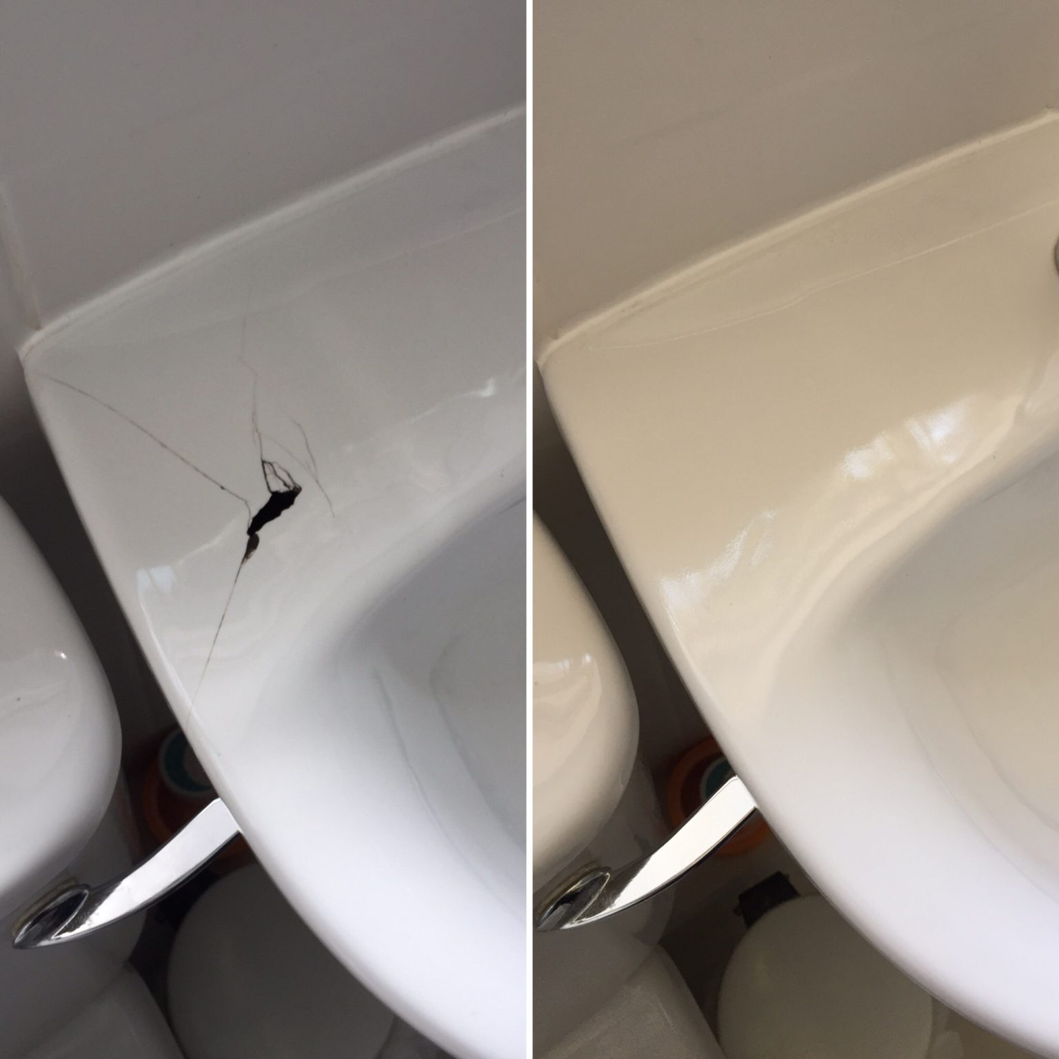 Cracked ceramic sink Surface Wizard