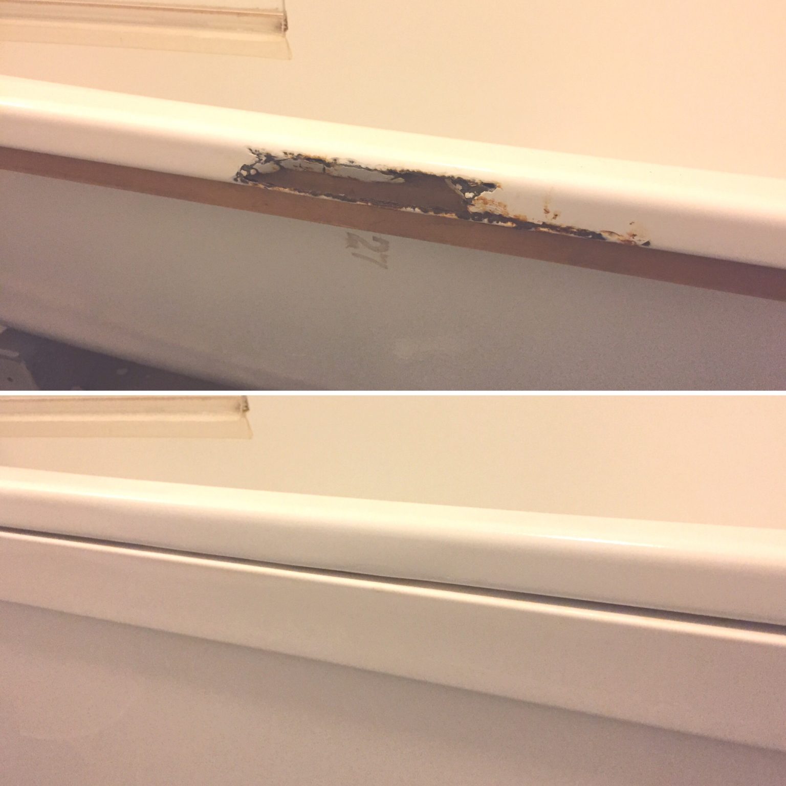 Badly rusted bath Surface Wizard