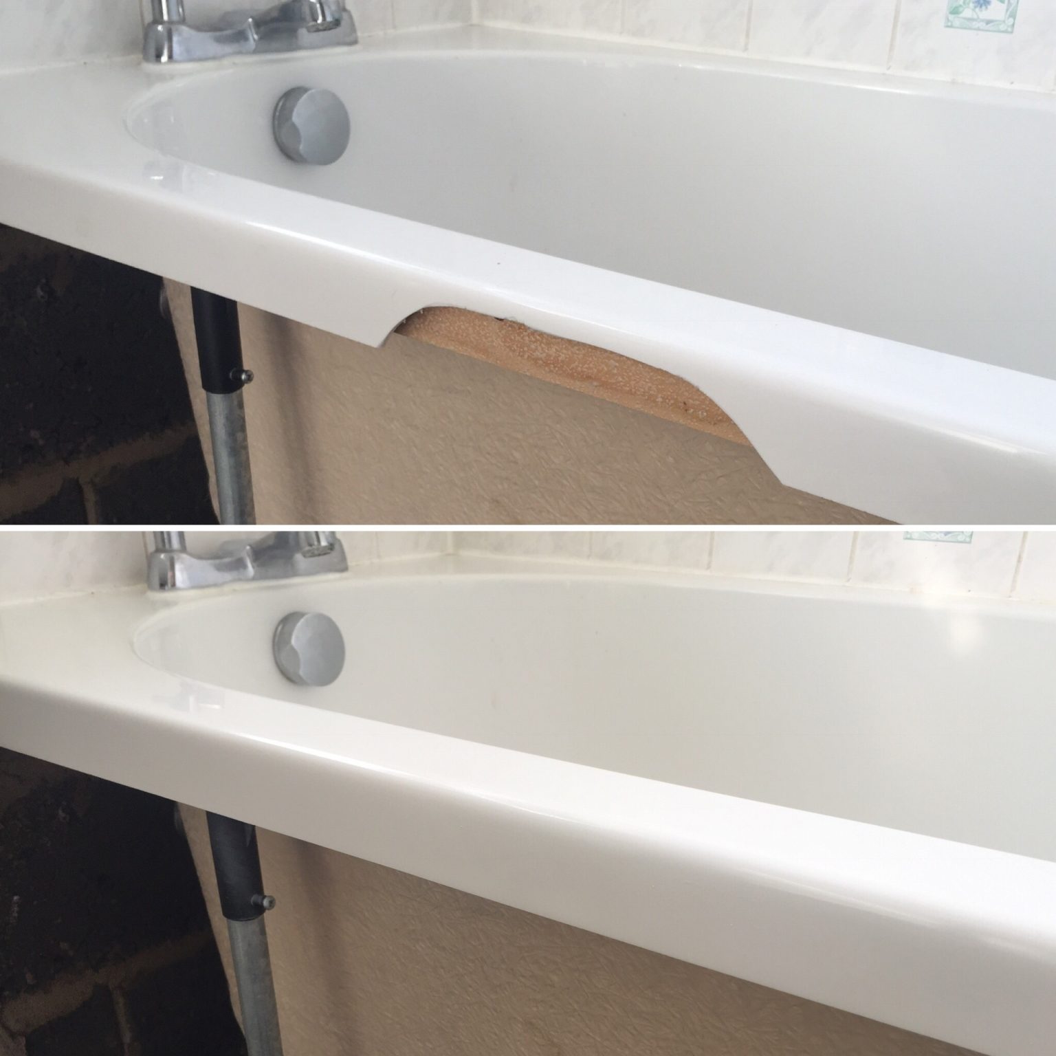 Broken bath edge Surface Wizard