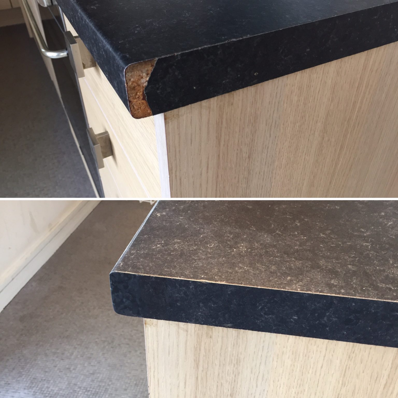 Chipped Worktop